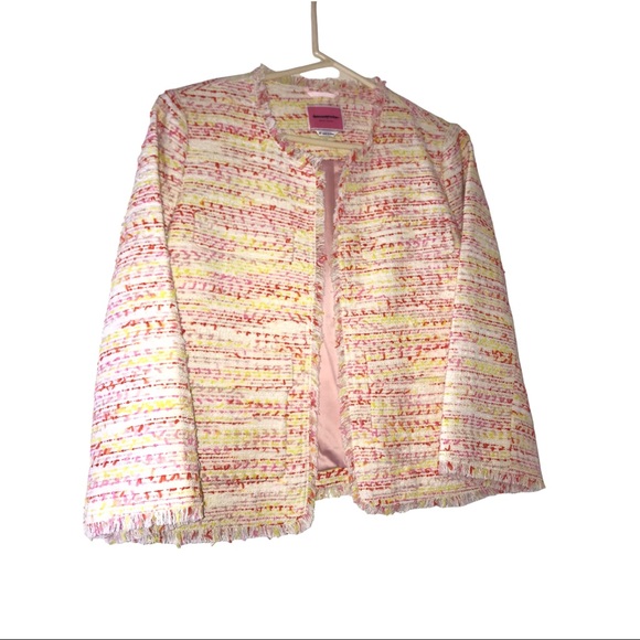 Kate spade New York Tweed Open Front Blazer Jacket, Size 10 - Picture 4 of 15